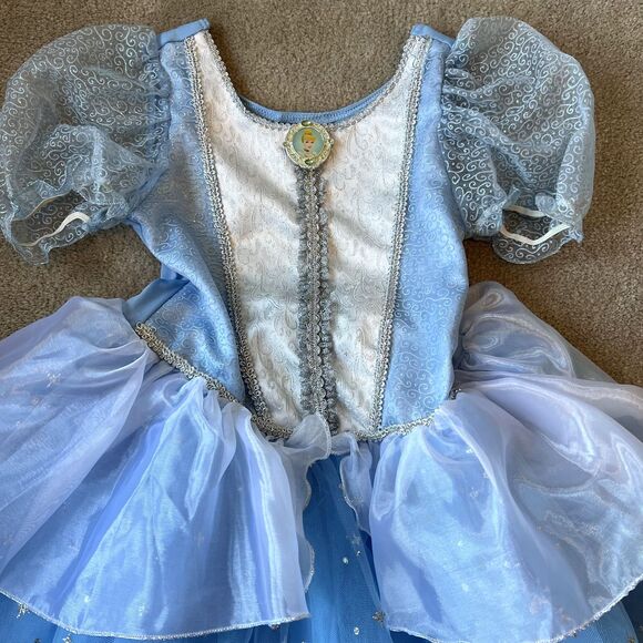 Cinderella Princess Costume Dress – Sparkly Blue Ball Gown - Picture 4 of 10